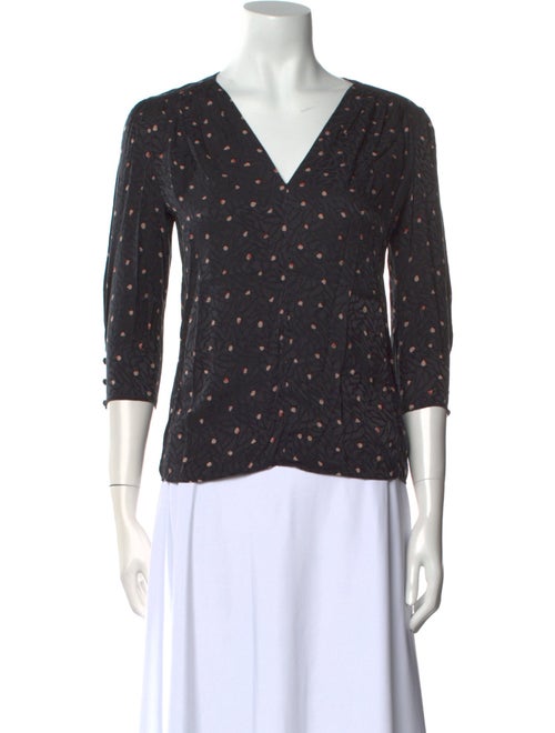 Rebecca Taylor Printed V-Neck Top