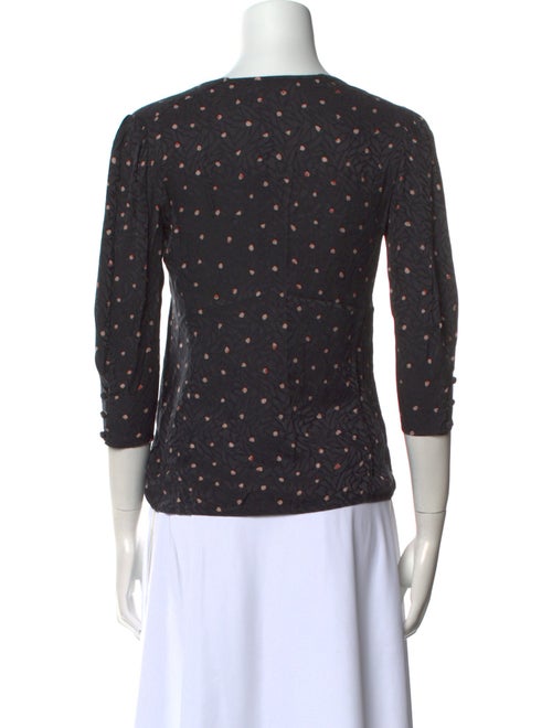 Rebecca Taylor Printed V-Neck Top