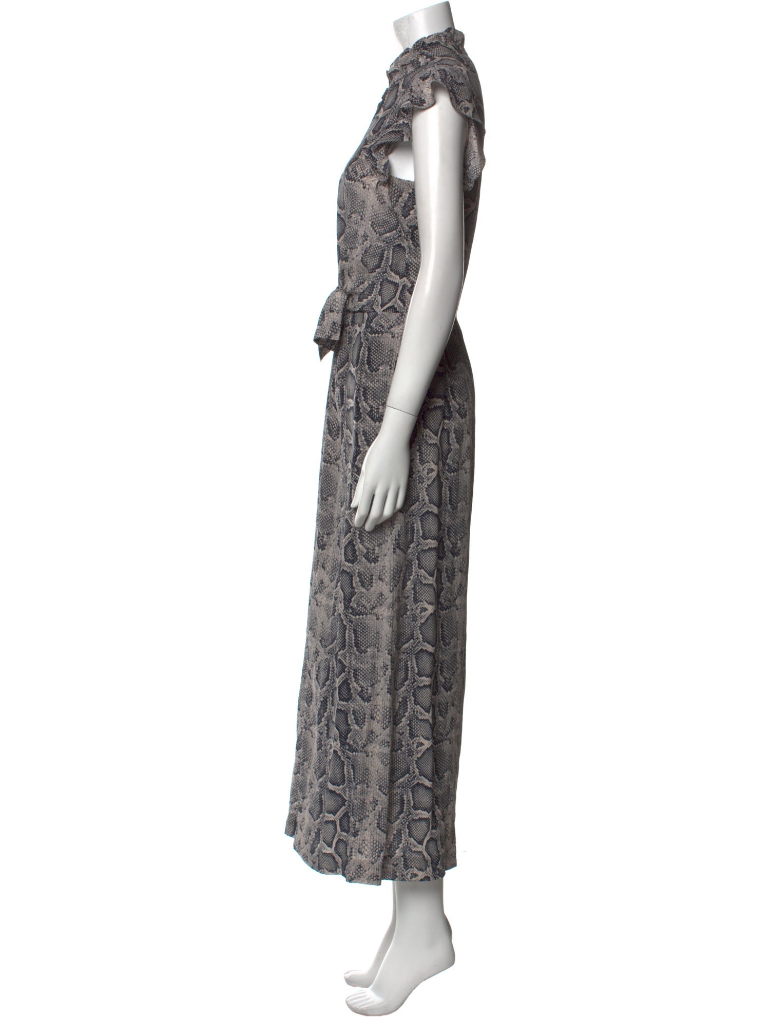 Rebecca Taylor Silk Animal Print Jumpsuit