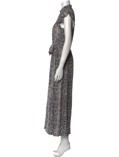Rebecca Taylor Silk Animal Print Jumpsuit