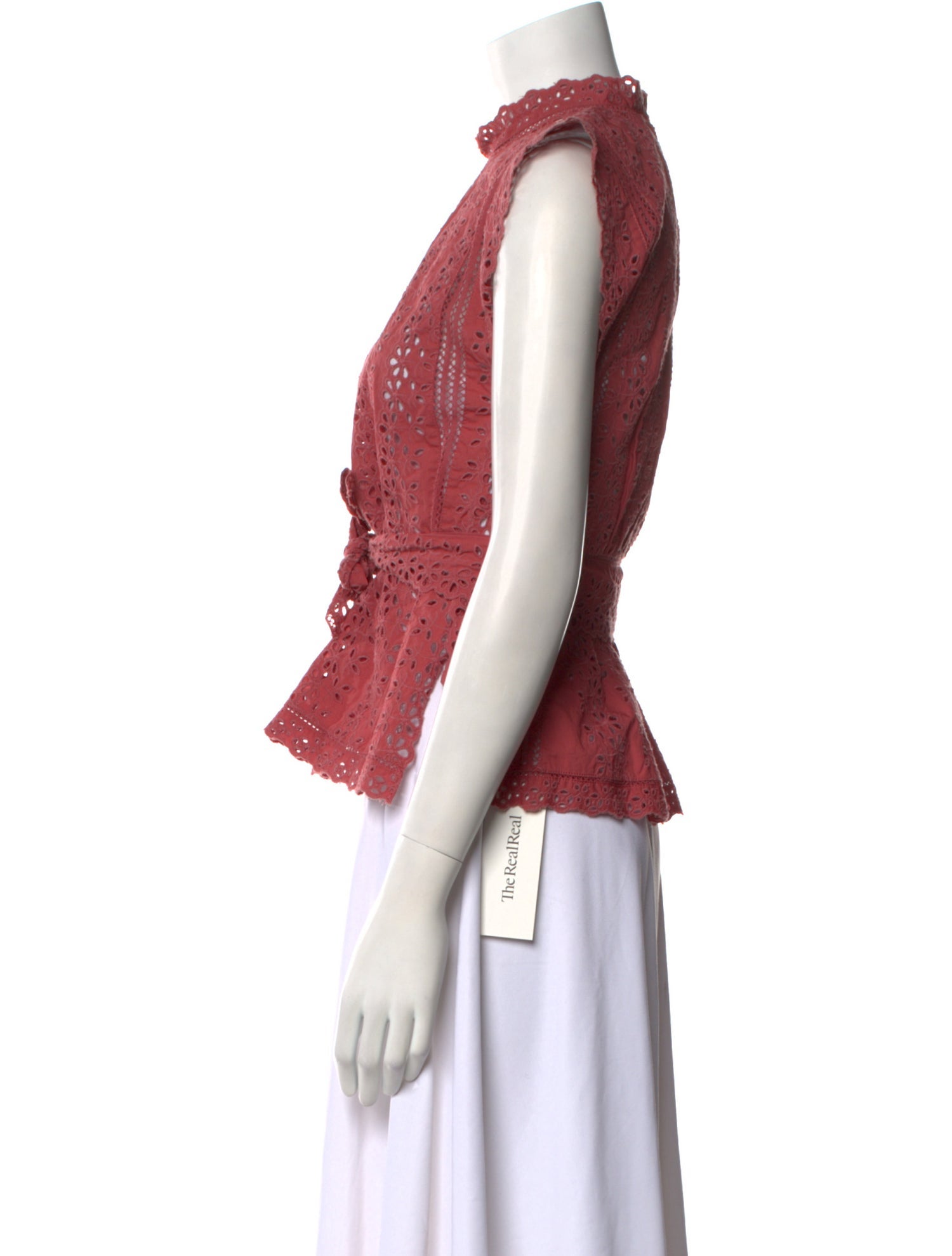 Rebecca Taylor Mock Neck Short Sleeve Top