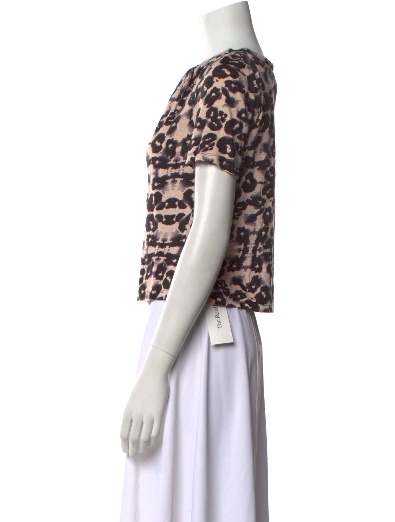 Rebecca Taylor Linen Animal Print T-Shirt