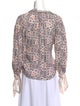 Rebecca Taylor Floral Print Mock Neck Blouse