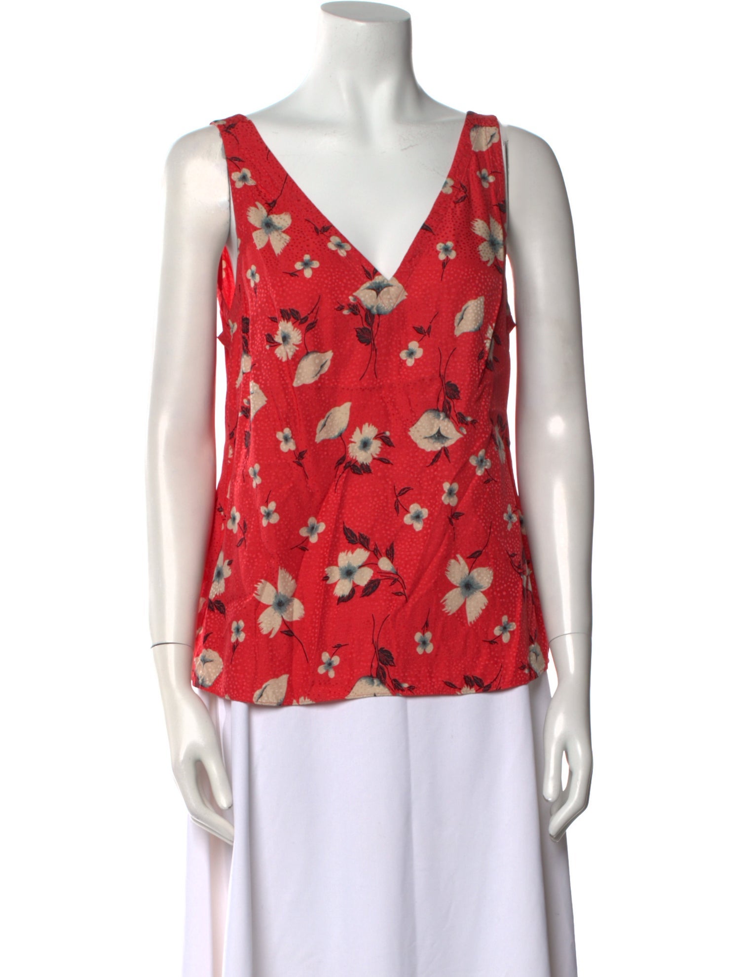 Rebecca Taylor Floral Print V-Neck Blouse