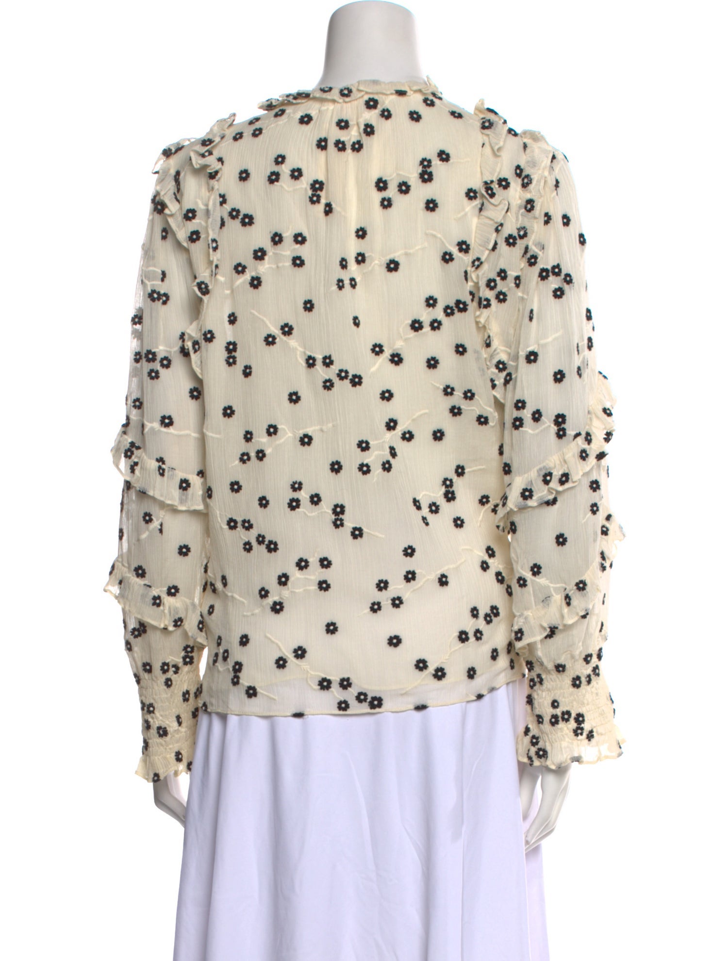 Rebecca Taylor Printed V-Neck Blouse