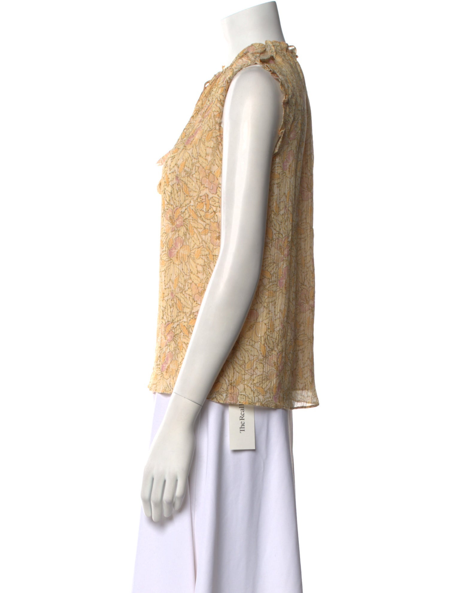 Rebecca Taylor Floral Print Crew Neck Blouse