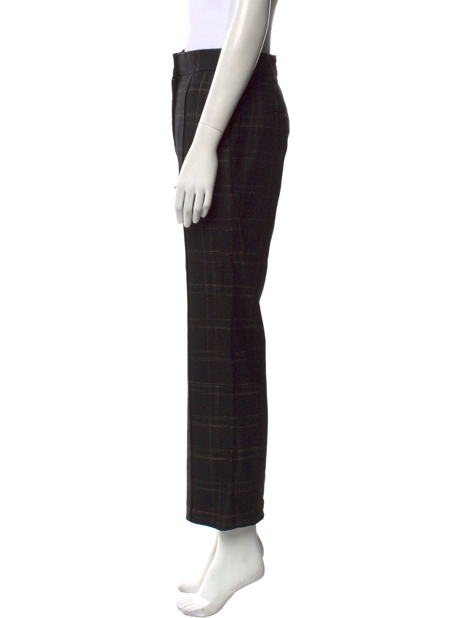 Rebecca Taylor Plaid Print Wide Leg Pants