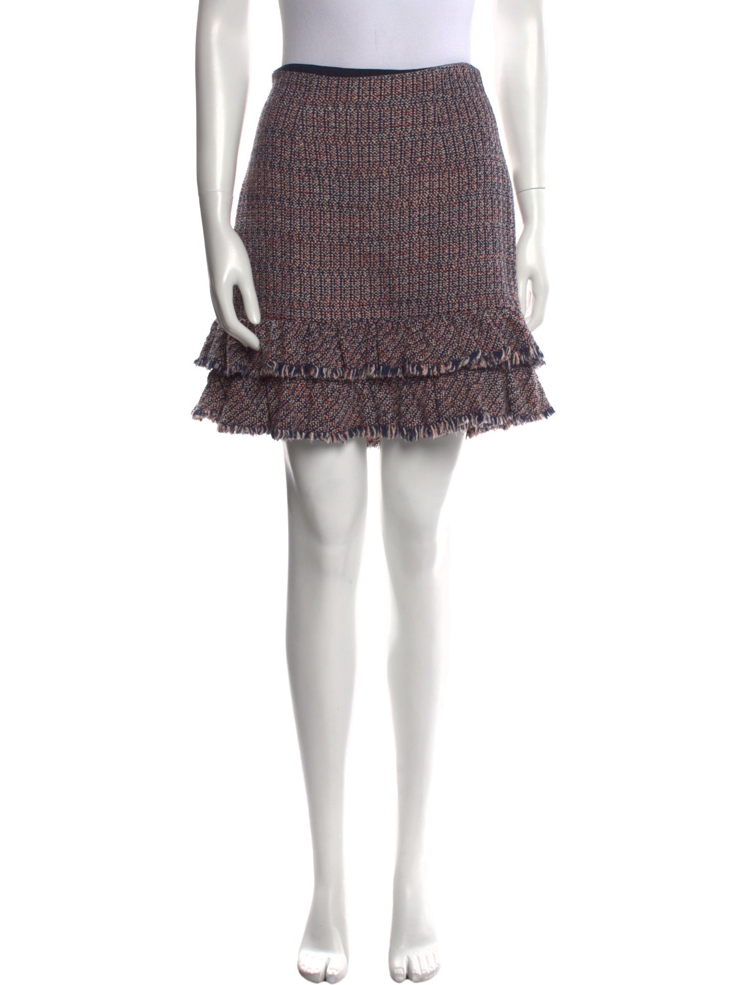 Rebecca Taylor Tweed Pattern Mini Skirt