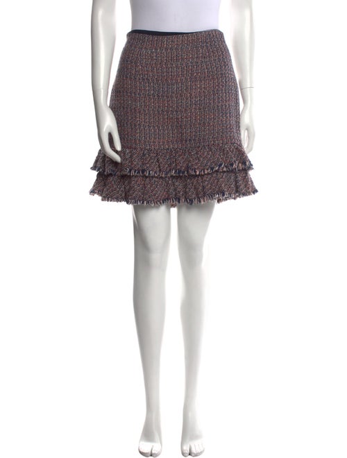 Rebecca Taylor Tweed Pattern Mini Skirt