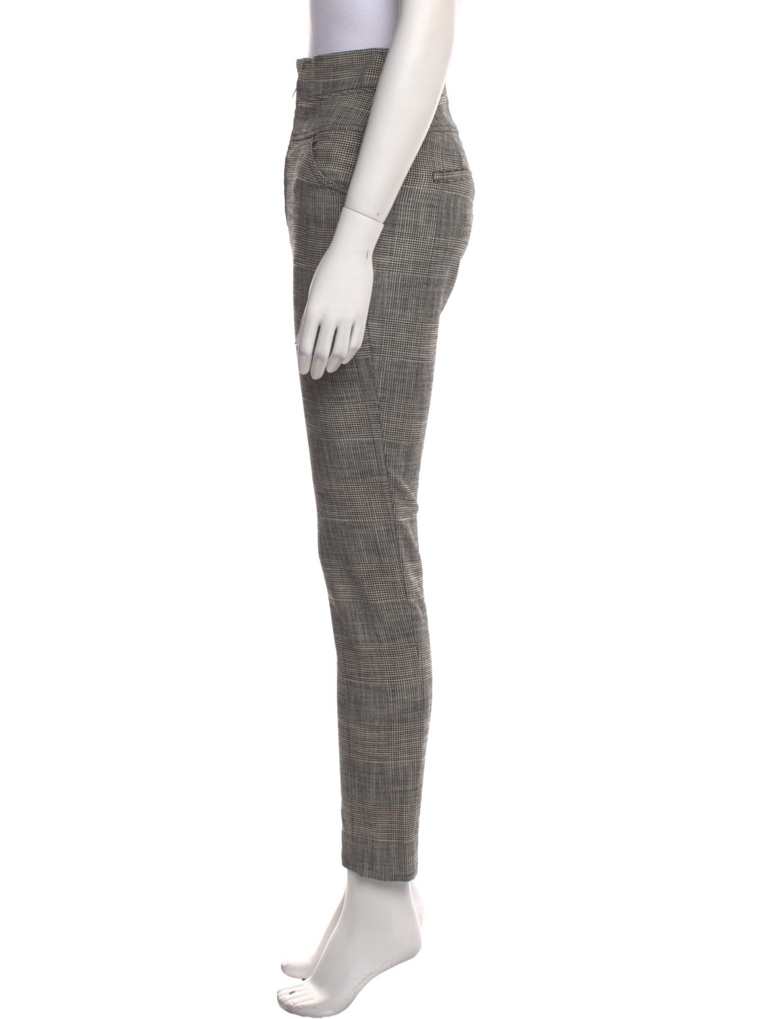 Rebecca Taylor Plaid Print Skinny Leg Pants