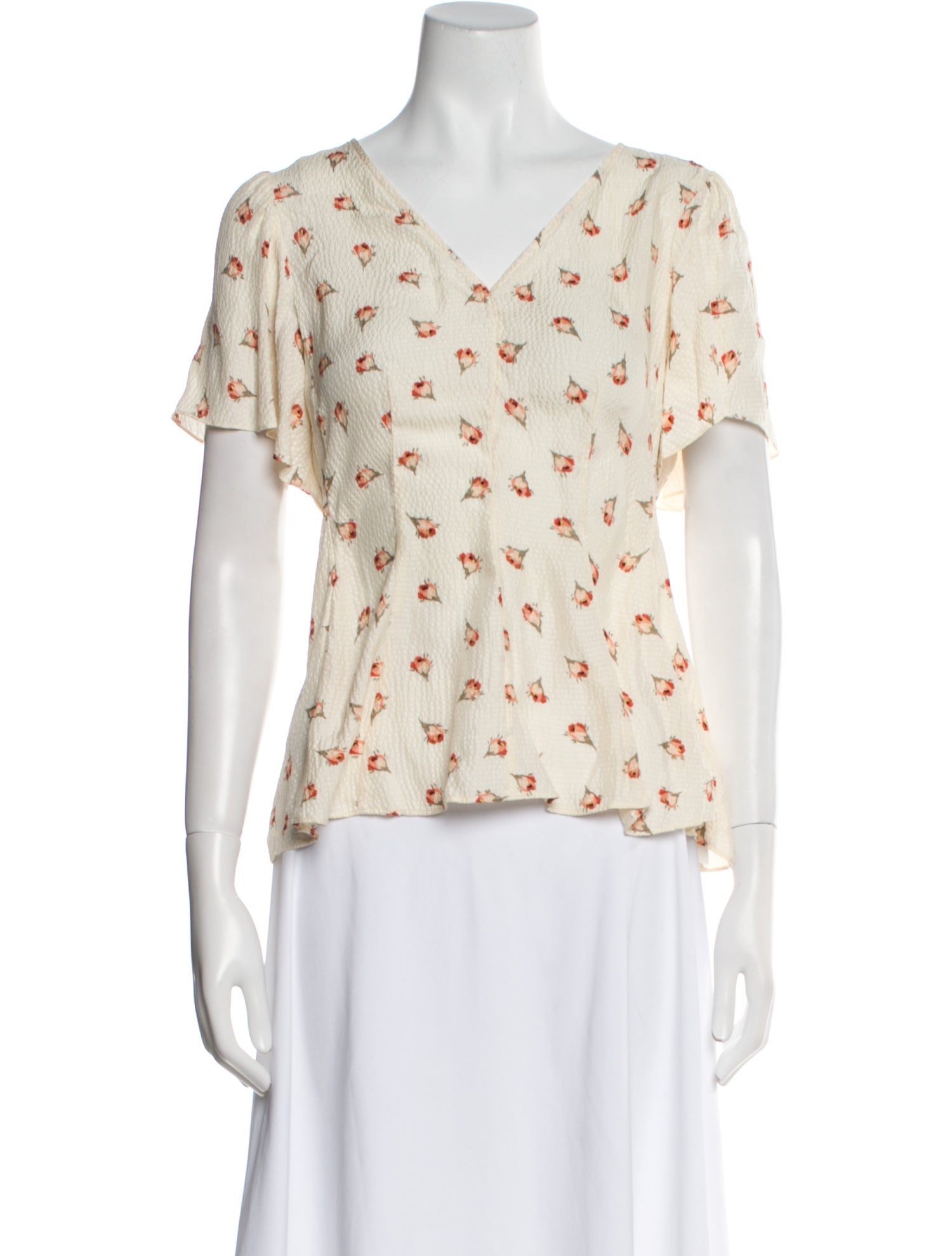 Rebecca Taylor Silk Floral Print Blouse w/ Tags