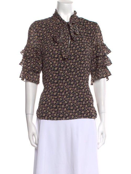 Rebecca Taylor Silk Floral Print Blouse