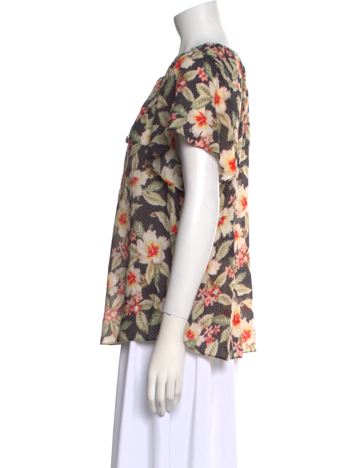 Rebecca Taylor Silk Floral Print Blouse w/ Tags