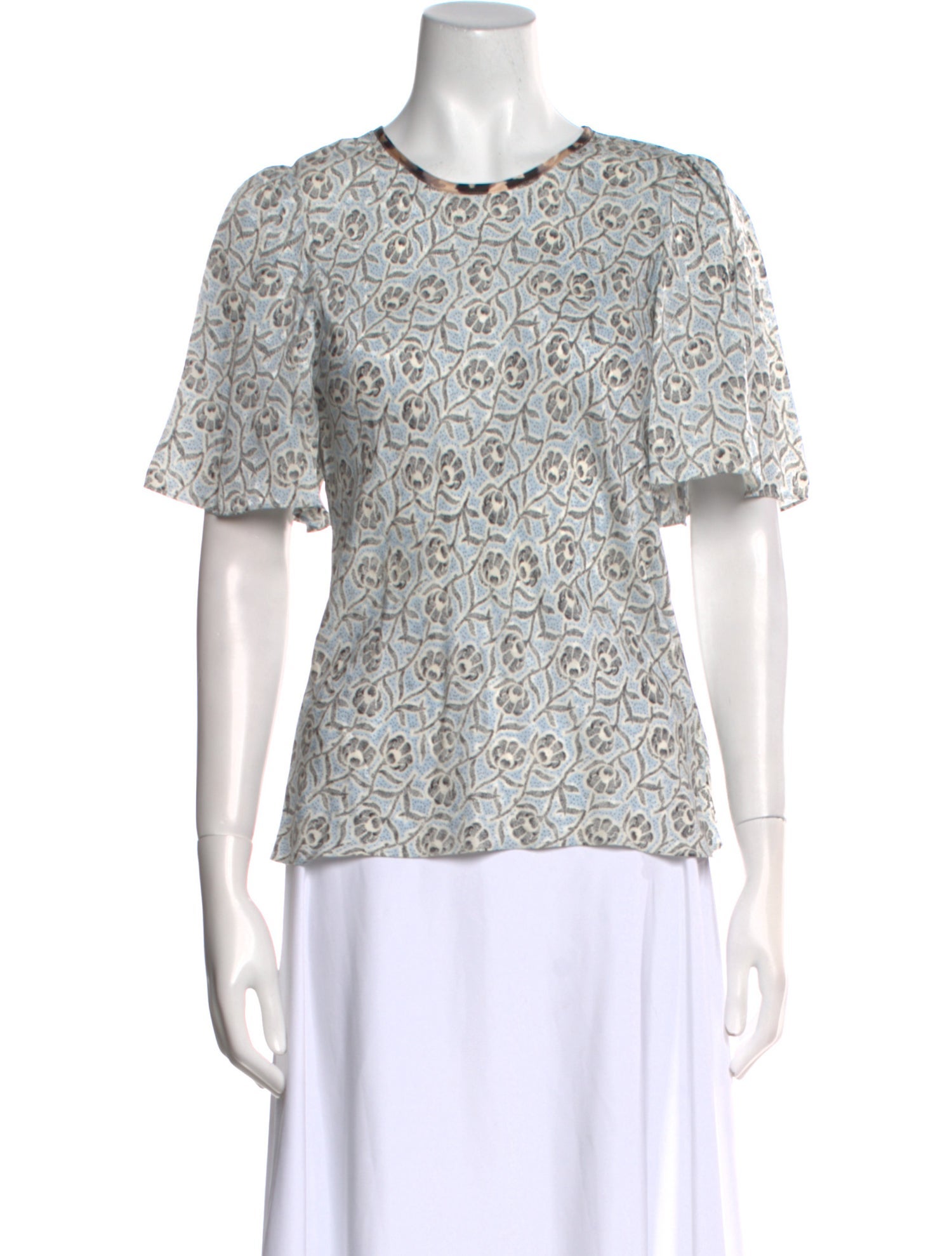 Rebecca Taylor Printed Crew Neck T-Shirt w/ Tags