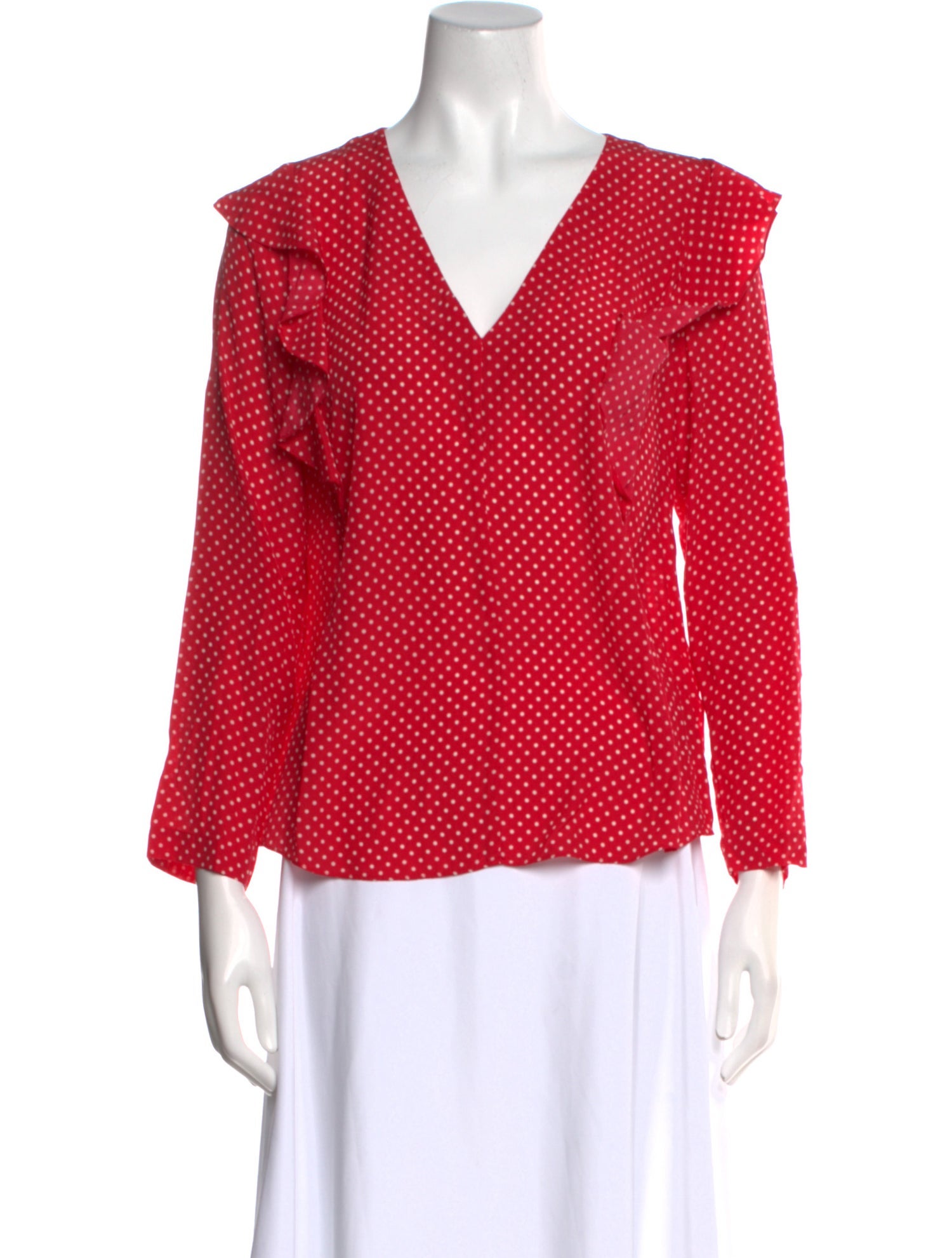 Rebecca Taylor Silk Polka Dot Print Blouse w/ Tags