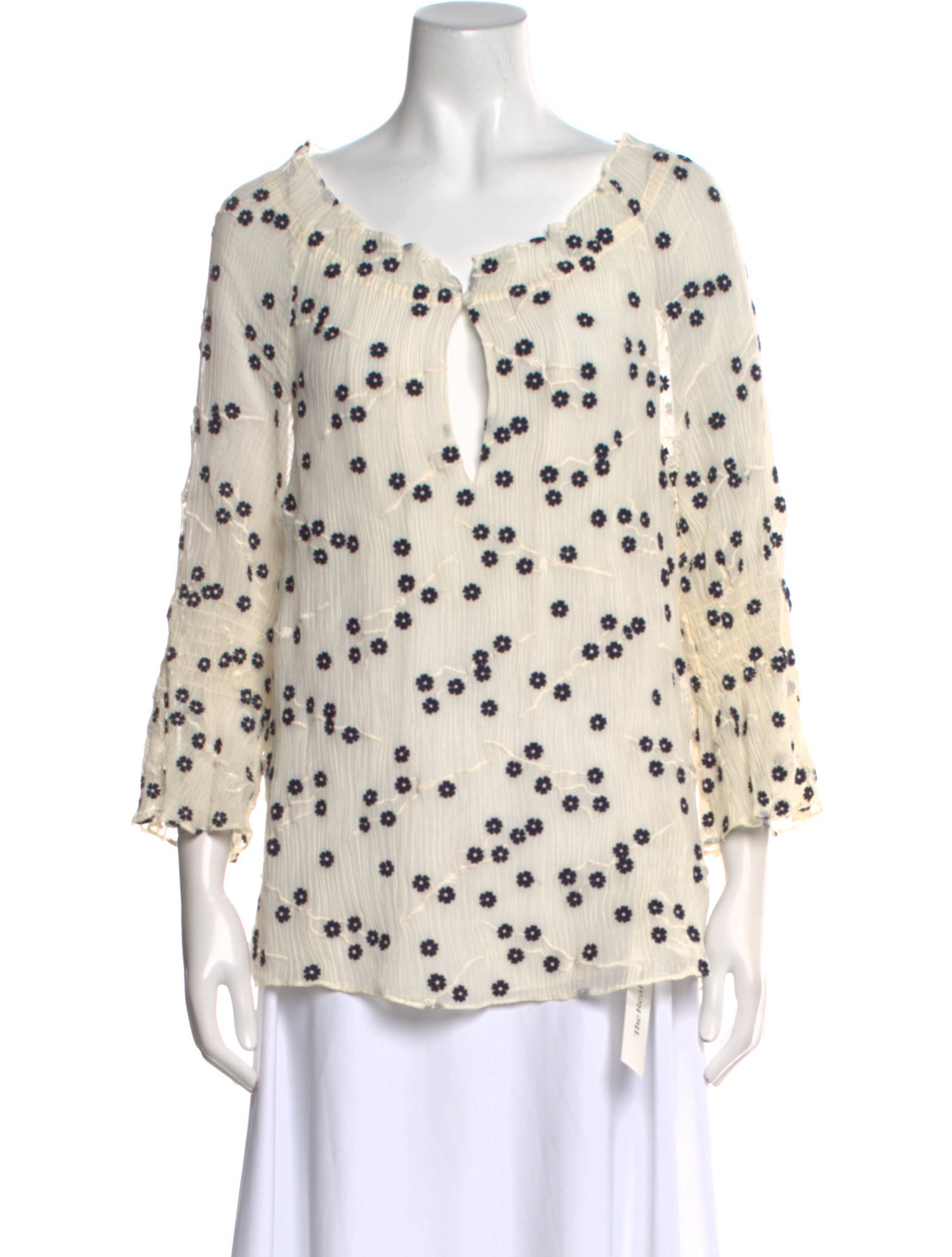 Rebecca Taylor Printed V-Neck Blouse w/ Tags