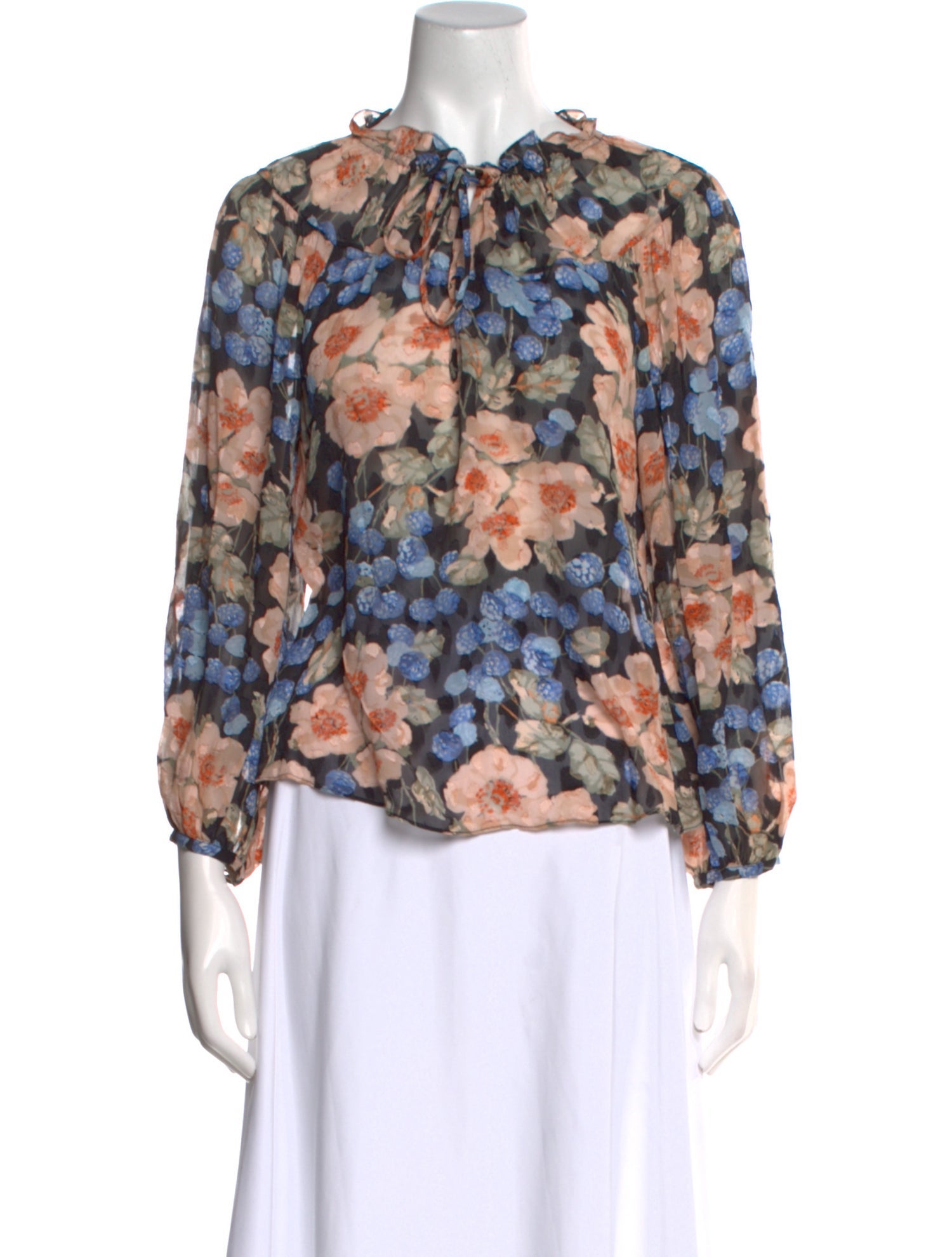 Rebecca Taylor Silk Floral Print Blouse w/ Tags