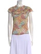 Rebecca Taylor Silk Floral Print Blouse