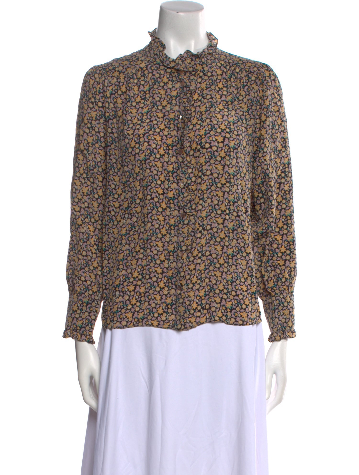 Rebecca Taylor Silk Floral Print Blouse