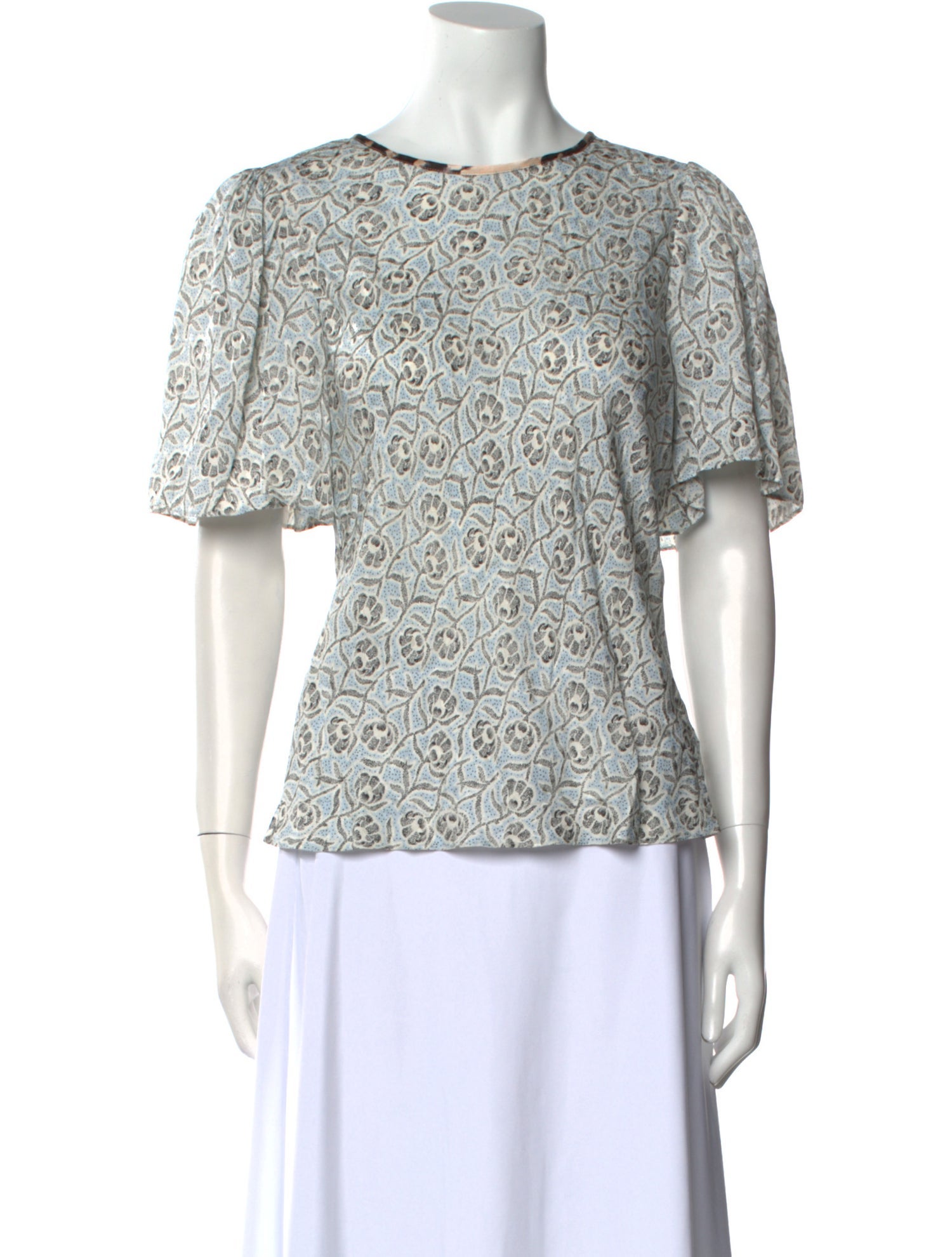 Rebecca Taylor Printed Crew Neck Polo w/ Tags