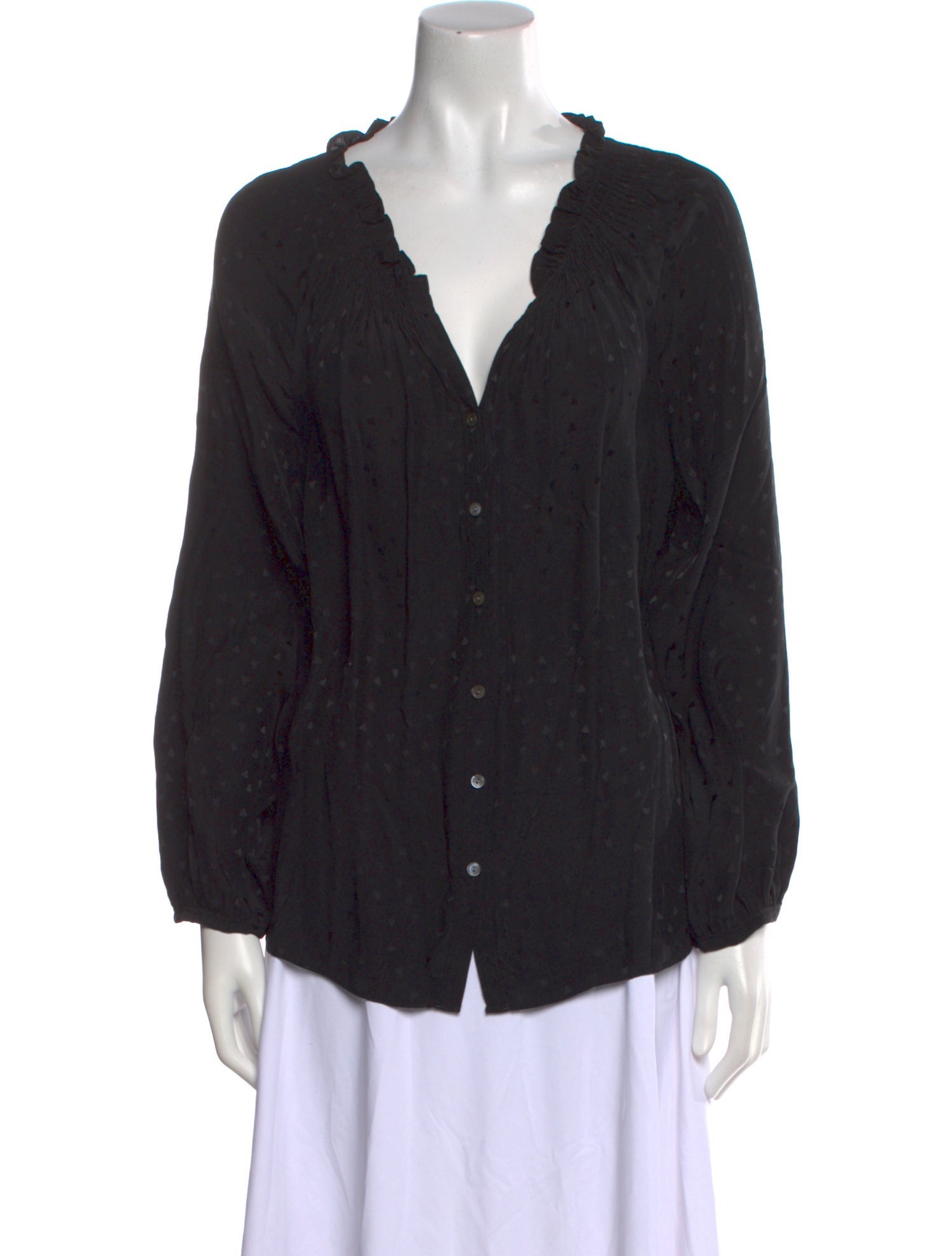 Rebecca Taylor Silk V-Neck Blouse