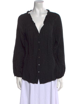 Rebecca Taylor Silk V-Neck Blouse