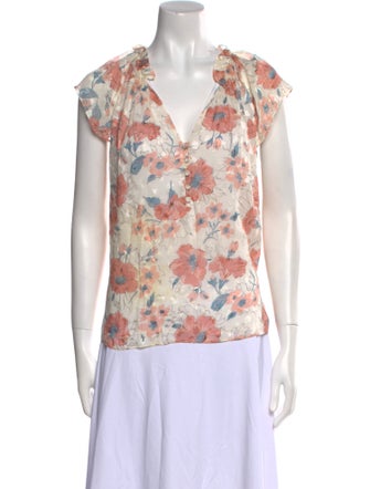 Rebecca Taylor Silk Floral Print Blouse