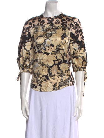 Rebecca Taylor Silk Floral Print Blouse