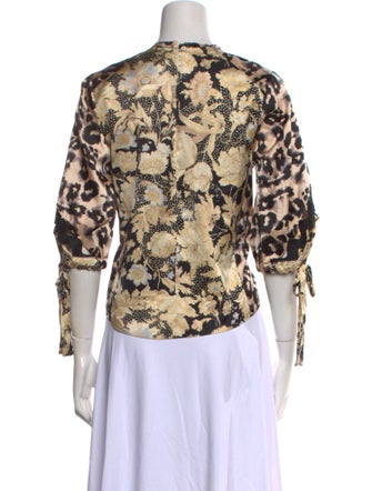 Rebecca Taylor Silk Floral Print Blouse