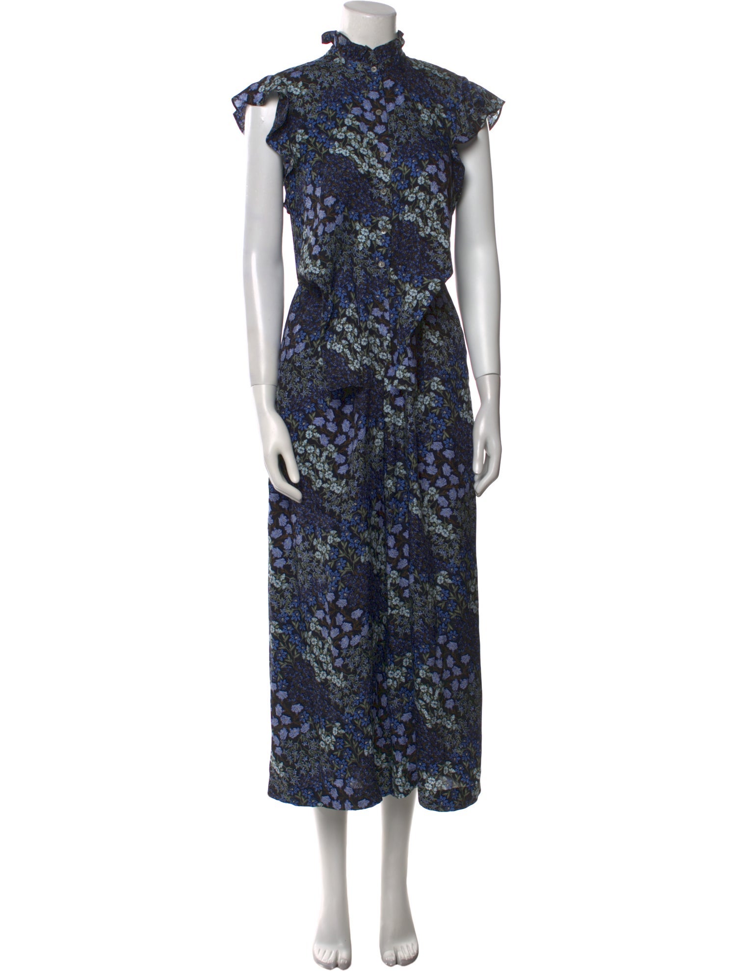 Rebecca Taylor Silk Floral Print Jumpsuit