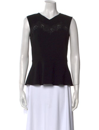 Rebecca Taylor V-Neck Sleeveless Top