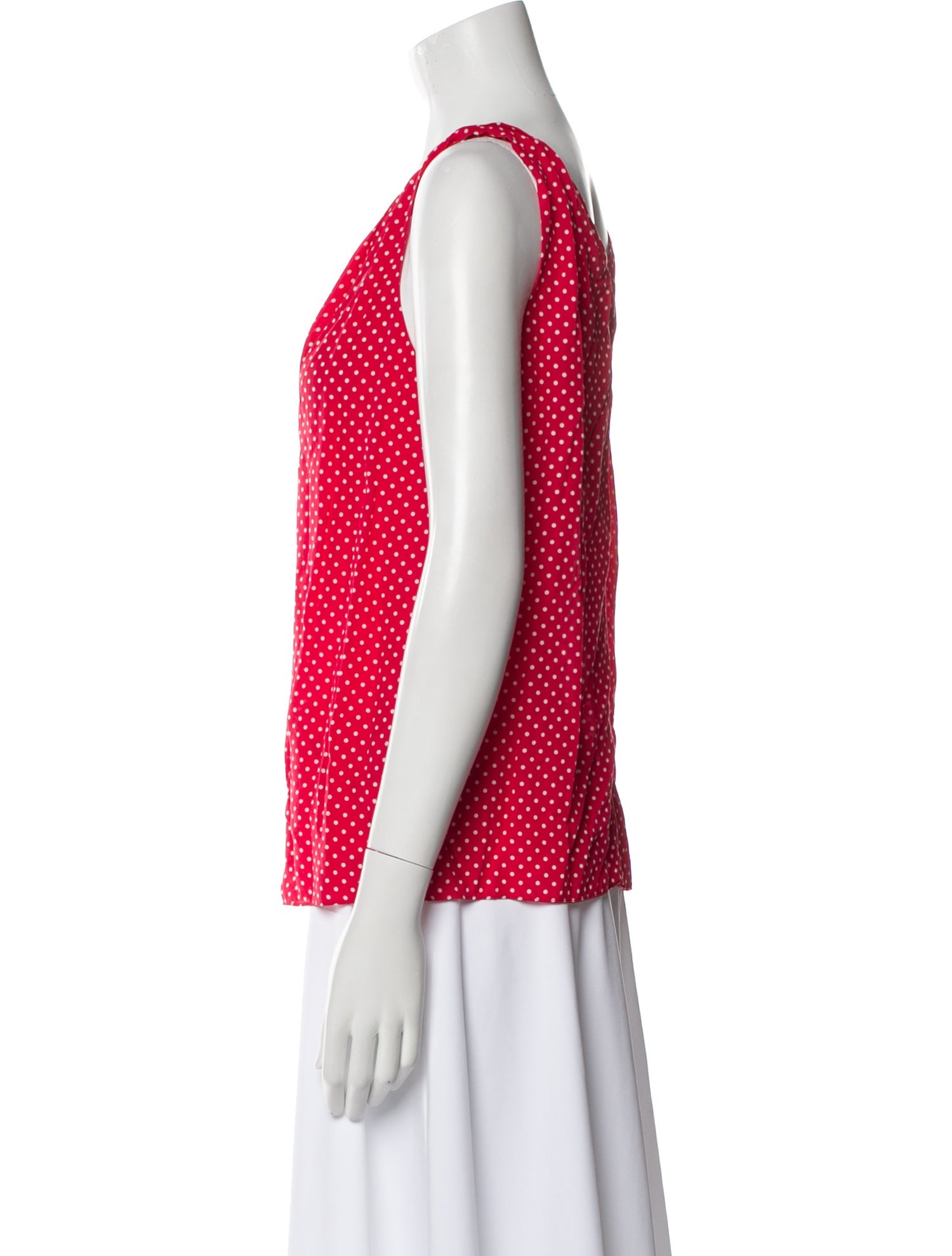 Rebecca Taylor Silk Polka Dot Print Blouse