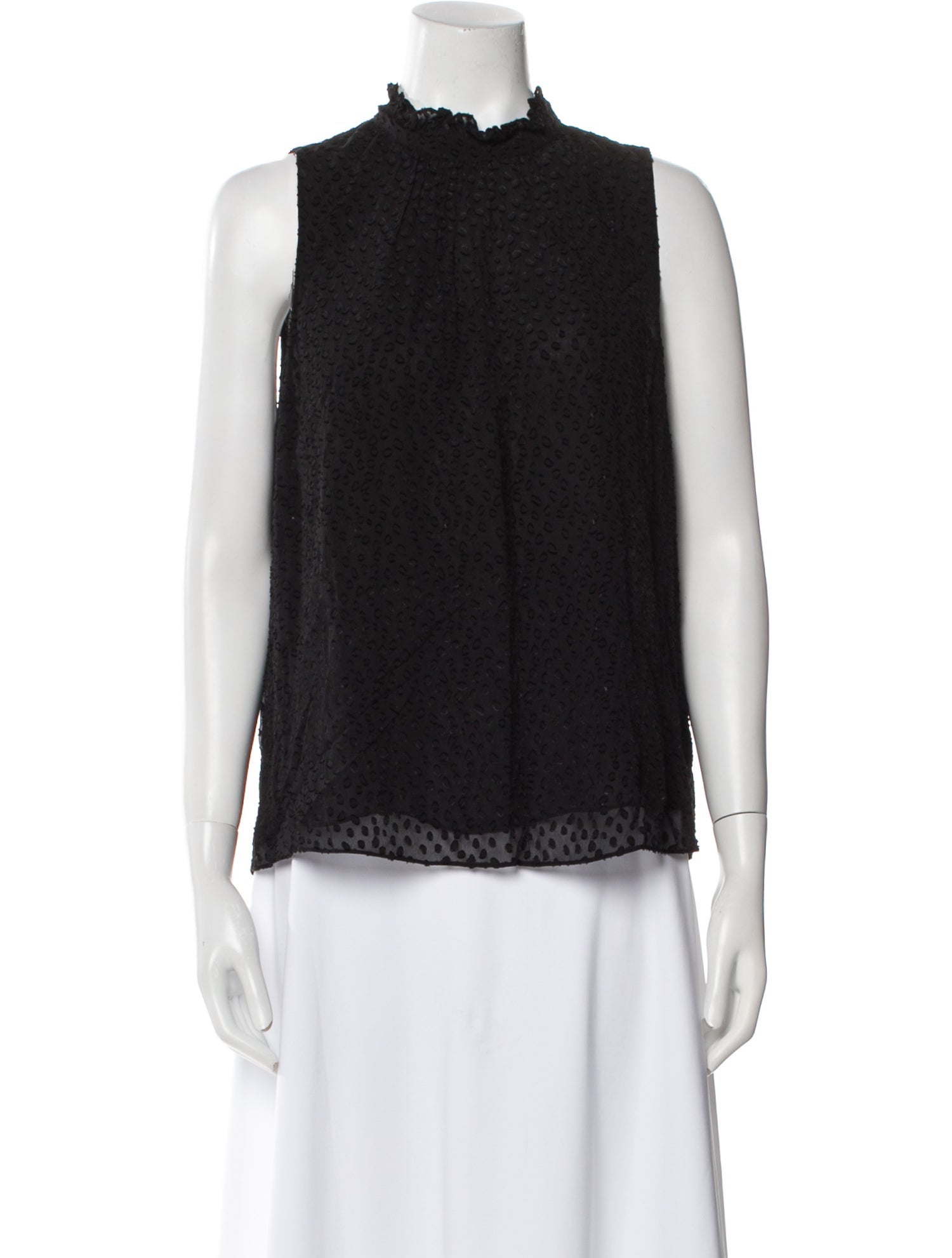 Rebecca Taylor Silk Mock Neck Blouse