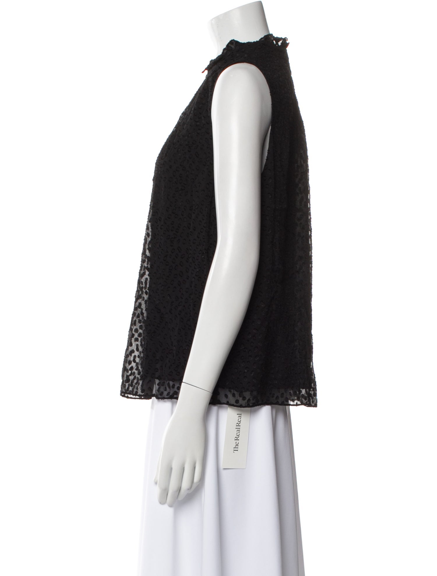 Rebecca Taylor Silk Mock Neck Blouse