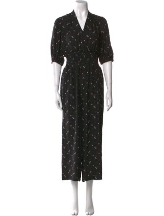 Rebecca Taylor Silk Floral Print Jumpsuit