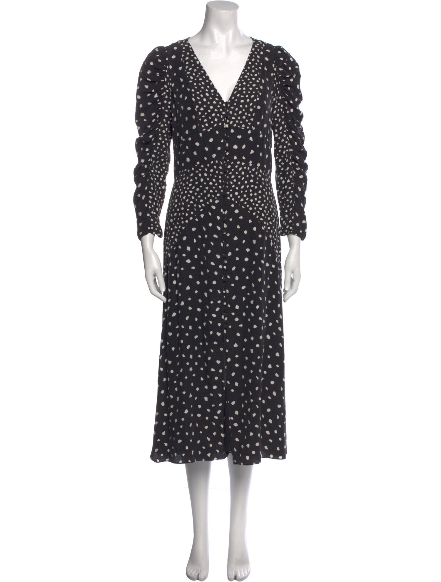 Rebecca Taylor Polka Dot Print Long Dress