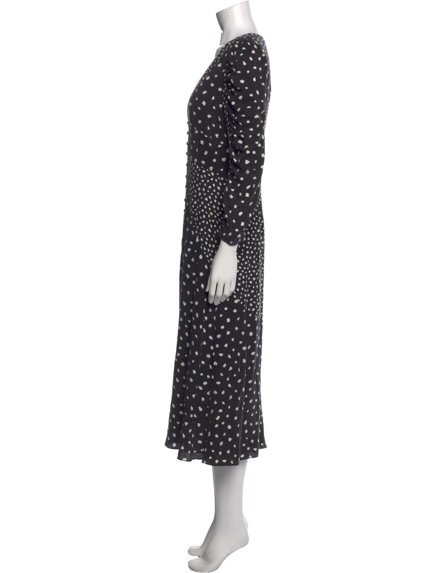 Rebecca Taylor Polka Dot Print Long Dress