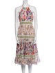 Rebecca Taylor Floral Print Midi Length Dress