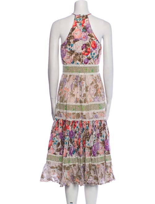 Rebecca Taylor Floral Print Midi Length Dress