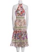 Rebecca Taylor Floral Print Midi Length Dress
