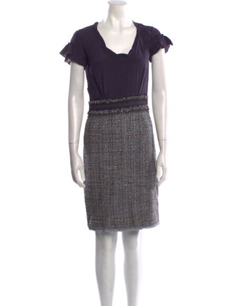 Rebecca Taylor Square Neckline Mini Dress