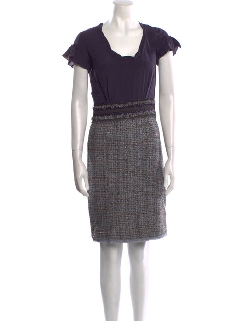 Rebecca Taylor Square Neckline Mini Dress