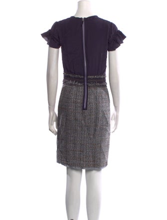 Rebecca Taylor Square Neckline Mini Dress