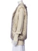 Rebecca Taylor Faux Fur V-Neck Sweater