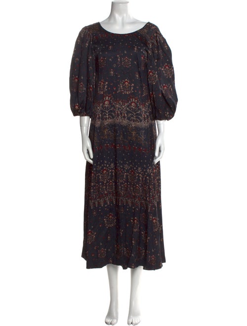 Rebecca Taylor Floral Print Long Dress