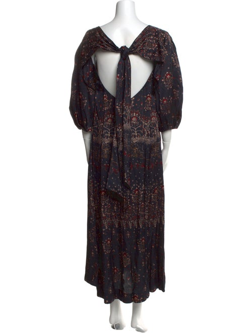 Rebecca Taylor Floral Print Long Dress