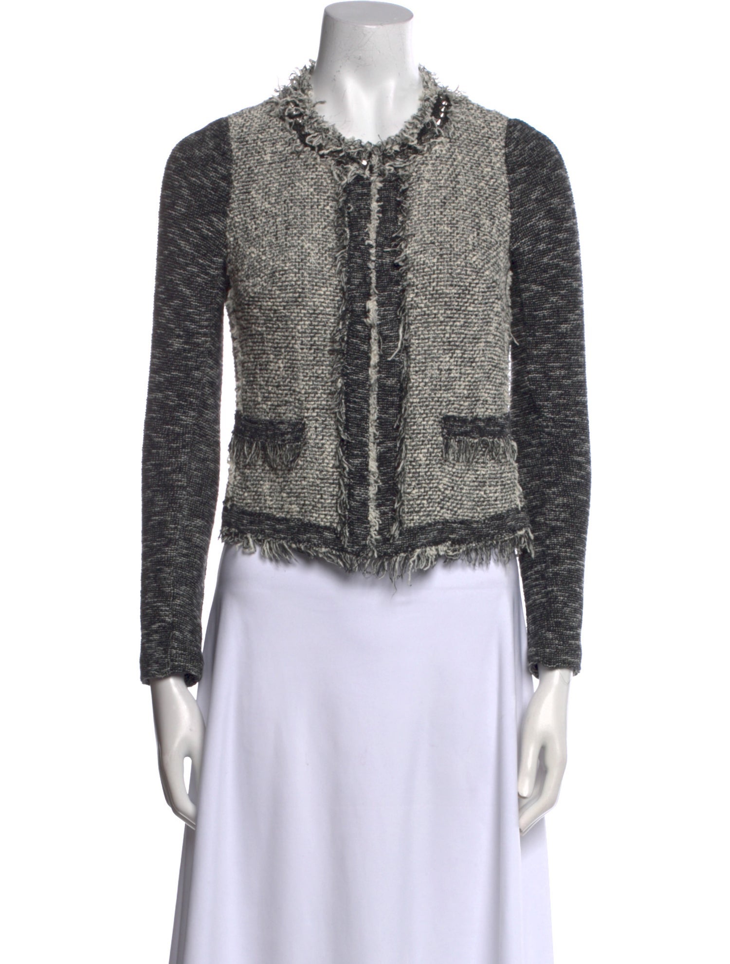 Rebecca Taylor Tweed Pattern Crew Neck Sweater