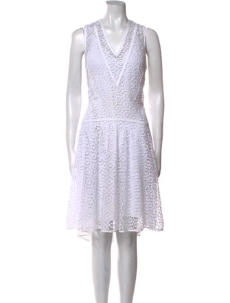 Rebecca Taylor V-Neck Knee-Length Dress