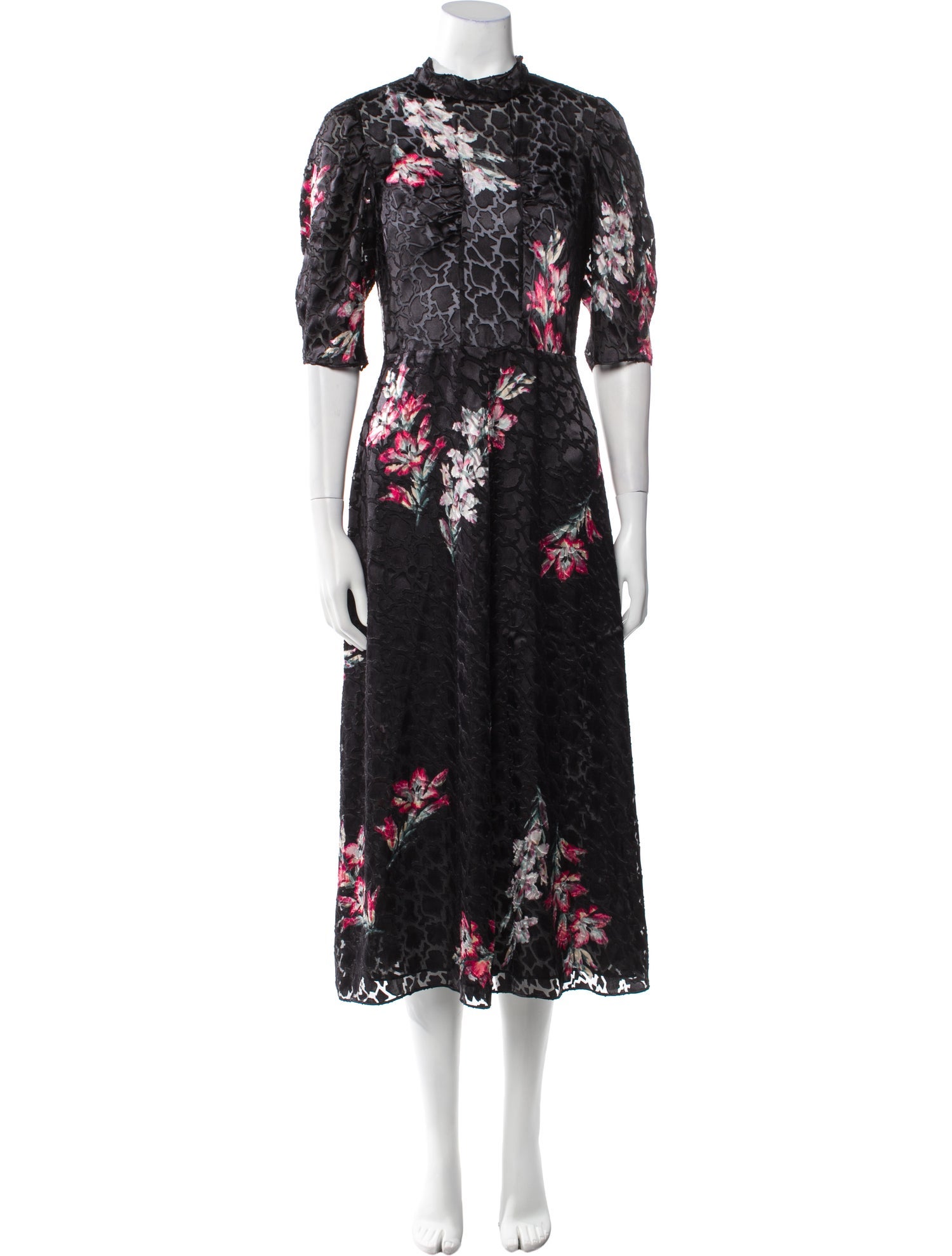 Rebecca Taylor Floral Print Long Dress