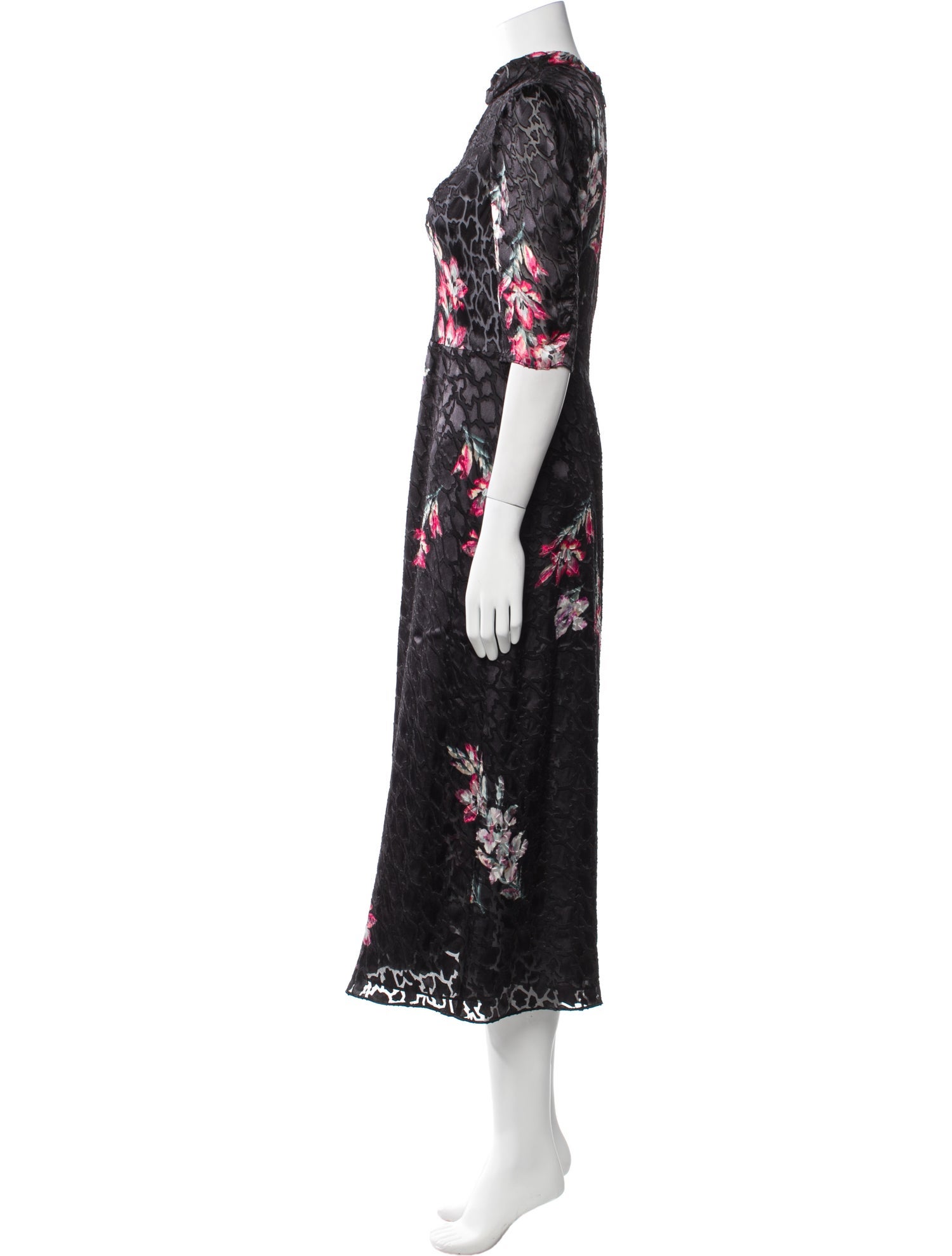Rebecca Taylor Floral Print Long Dress